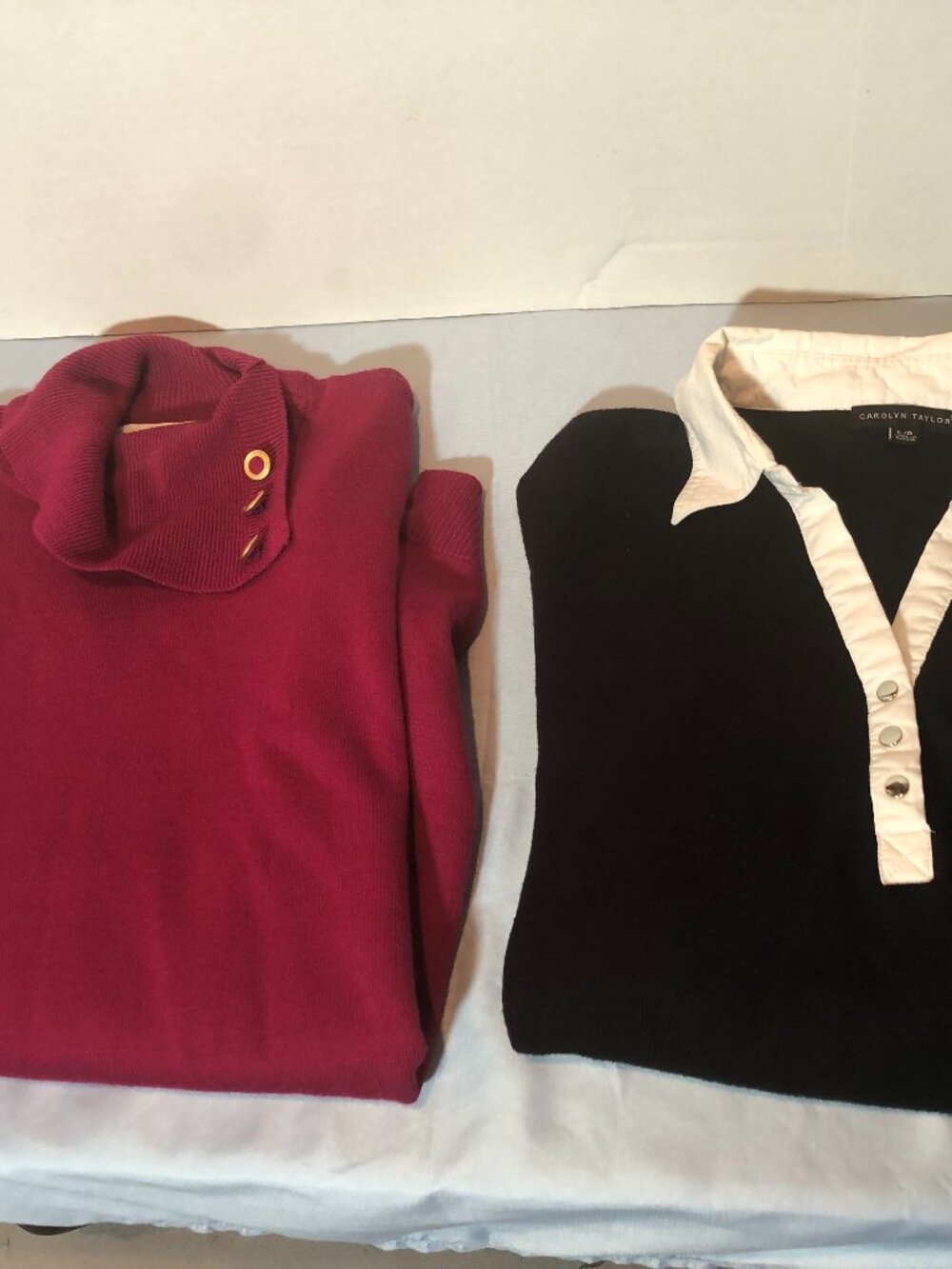 2 LARGE Tops - Outlander Studio & Carolyn Taylor Long Sleeve 21 - 22" Pit to Pit